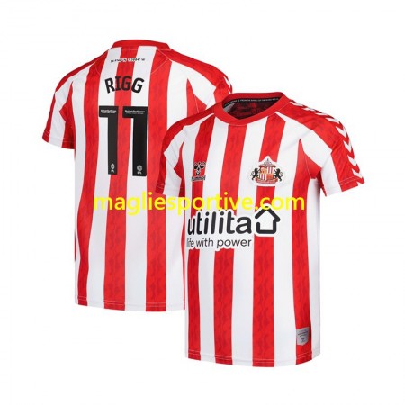 Completo Calcio Sunderland Chris Rigg 11 Divisa Prima 2024-2025